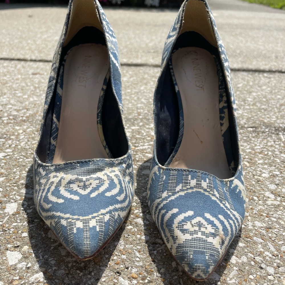 Nine West blue heels